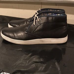 Ben Sherman Navy Leather Chukka Sneaker Boots 13D